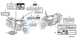 VT750C9 Ireland - (EK / MK) drawing CAUTION LABEL