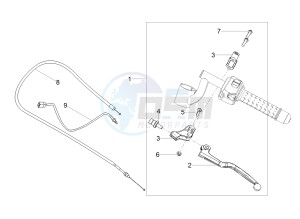 V7 III Racer 750 e4 (NAFTA) drawing Clutch control