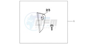 CBR1000RRA UK - (E / HRC MKH) drawing FAIRING SCUFF PAD