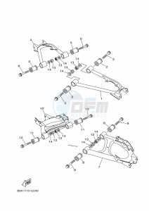 YFM700FWB YFM70KDHK (B6K6) drawing REAR ARM