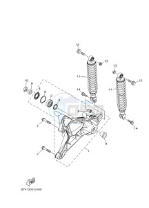 CZD300A X-MAX 300 X-MAX (B741 B749) drawing REAR ARM & SUSPENSION