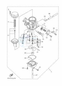 YBR125EGS YBR125G (43BL) drawing CARBURETOR