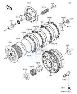 Z1000SX ZX1000LEF FR GB XX (EU ME A(FRICA) drawing Clutch