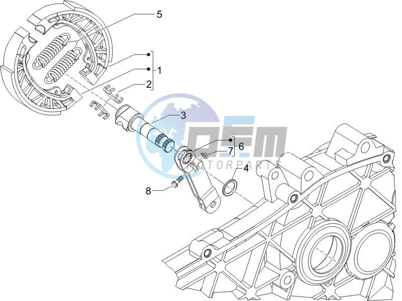 Rear brake - Brake jaw