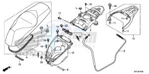 SH125SG SH300A UK - (E) drawing SEAT/ LUGGAGE BOX