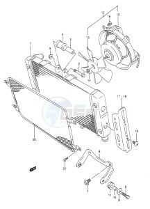 GSF400 (E28) Bandit drawing RADIATOR