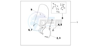 SH300R drawing WINDSHIELD