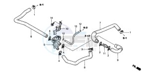 XL650V TRANSALP drawing AIR INJECTION CONTROL VALVE