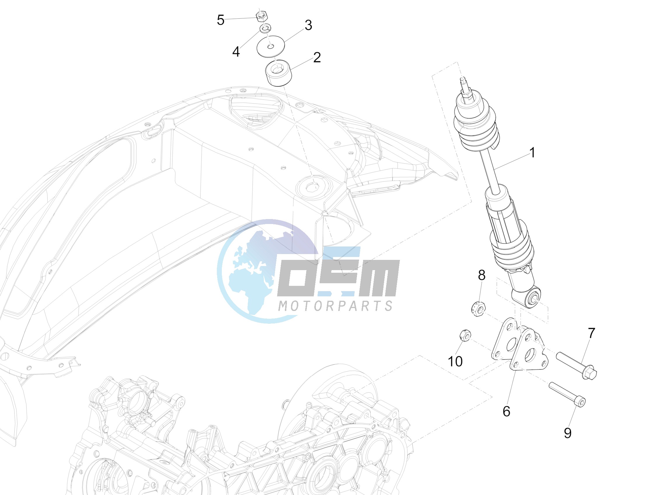 Rear suspension - Shock absorber/s