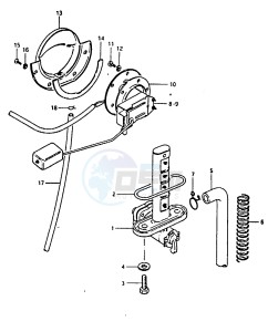 GSX1100 (T-X) drawing FUEL COCK (GSX1100X   EX)