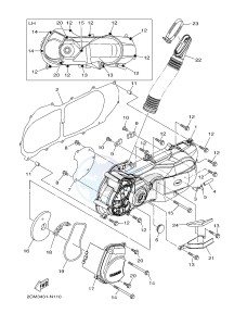 MW125A TRICITY 125 (2CMP 2CMR) drawing CRANKCASE COVER 1