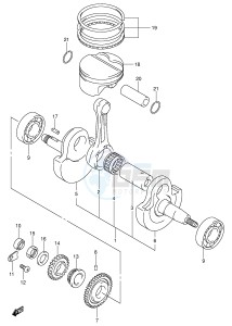 LT-Z400 (E3-E28) drawing CRANKSHAFT