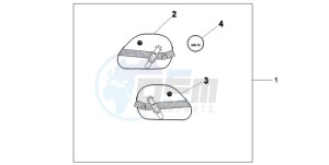 VT750CA9 UK - (E / MKH MME ST) drawing LEATHER SADDLE BAG SET