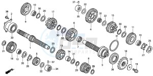 VTR1000SP VTR1000SP-2 drawing TRANSMISSION