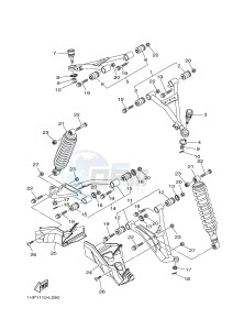 YFM550FWAD YFM5FGPB GRIZZLY 550 EPS (1HSA) drawing FRONT SUSPENSION & WHEEL