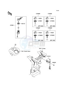 KFX700 KSV700B7F EU drawing Ignition Switch