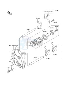 Z750_ABS ZR750M9F GB XX (EU ME A(FRICA) drawing Gear Change Drum/Shift Fork(s)