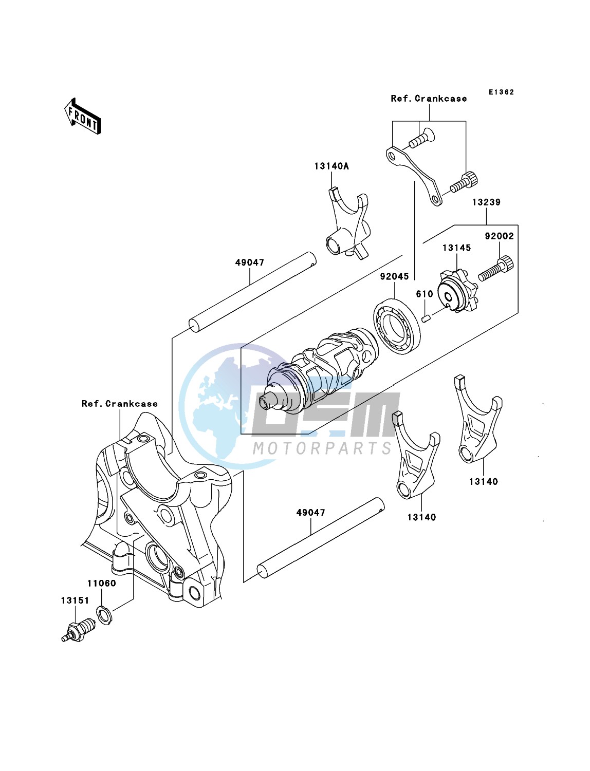 Gear Change Drum/Shift Fork(s)