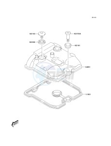 KLX 400 A [KLX400SR KLX400R] (A1-A2 A2 CAN ONLY) [KLX400SR KLX400R] drawing CYLINDER HEAD COVER