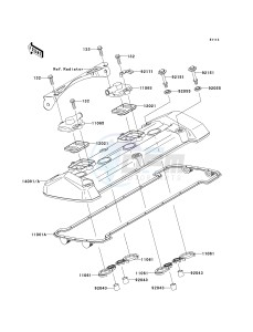 ZR 1000 B [Z1000] (7F-8F) B7F drawing CYLINDER HEAD COVER