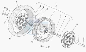 Griso V 1100 IE IE drawing Front wheel