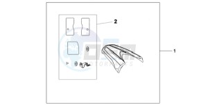 CB600FA9 France - (F / ABS CMF 25K) drawing REAR SEAT COWL PEARL COOL WHITE