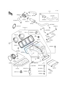 ZX 750 J [NINJA ZX-7] (J1-J2) [NINJA ZX-7] drawing AIR FILTER