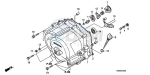 TRX250TMA U drawing FRONT CRANKCASE COVER (TRX250TM)