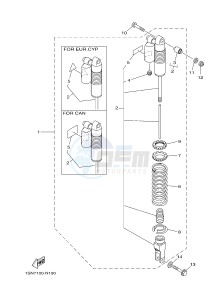 YZ85LW (1SNG 1SNJ 1SPG 1SPJ) drawing REAR SUSPENSION