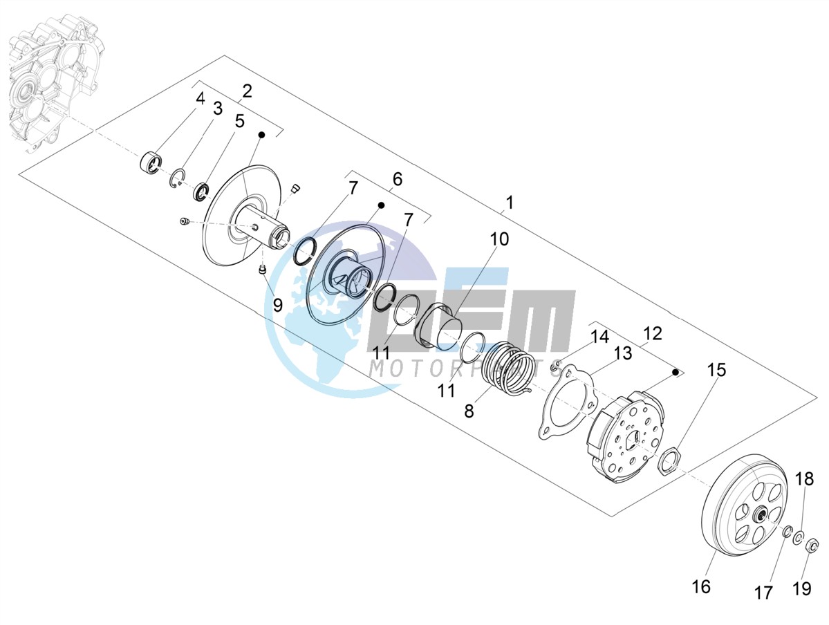 Driven pulley