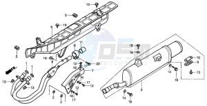 TRX350 FOURTRAX drawing EXHAUST MUFFLER