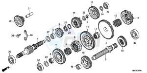 TRX500FPED TRX500FPE ED drawing TRANSMISSION