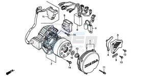 CR250R drawing LEFT CRANKCASE COVER