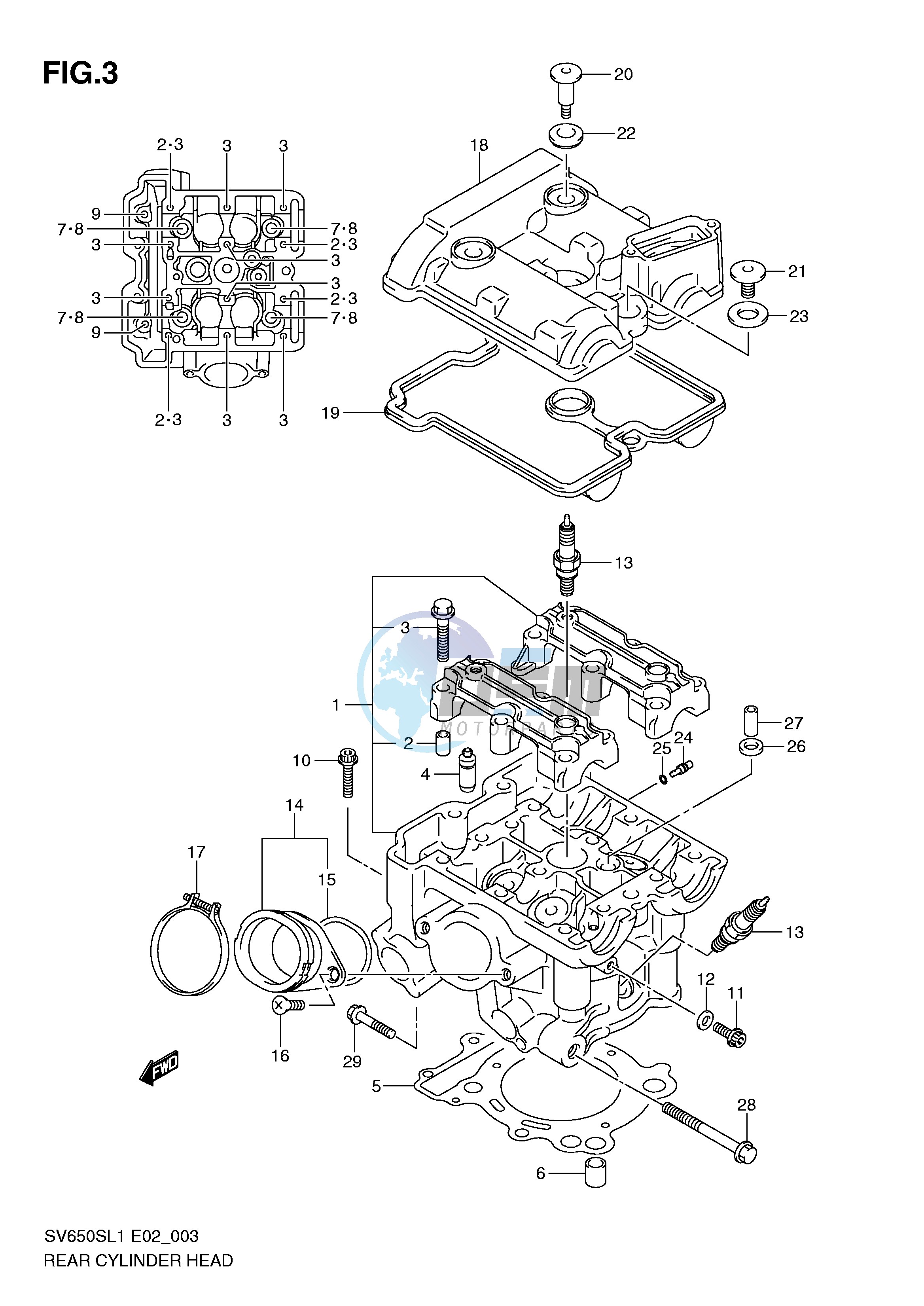 REAR CYLINDER HEAD