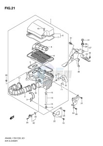 AN400 (E03) Burgman drawing AIR CLEANER