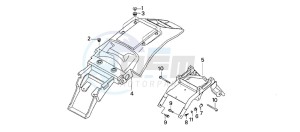 NX500 DOMINATOR drawing REAR FENDER (2)