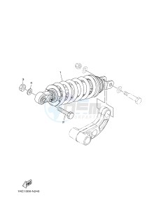 MT09 900 (1RCL 1RCM) drawing REAR SUSPENSION