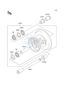 W650 EJ650C6F GB XX (EU ME A(FRICA) drawing Front Hub