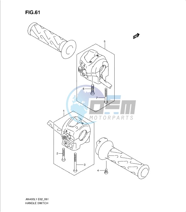 HANDLE SWITCH (AN400L1 E2)