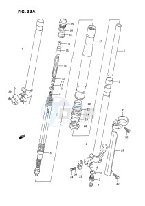 RMX250 (E3) drawing FRONT DAMPER (MODEL L)