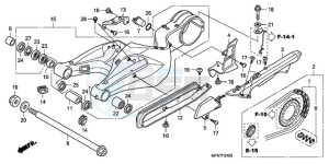 CB1000RAA Europe Direct - (ED / ABS) drawing SWINGARM