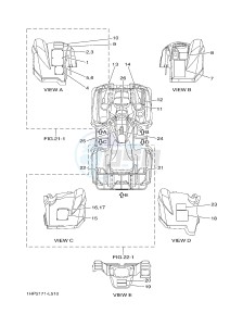 YFM700FWAD YFM7FGPB GRIZZLY 700 EPS (1HPD 1HPE) drawing EMBLEM & LABEL 1