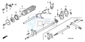 TRX420TMA Europe Direct - (ED / 2WD) drawing GEARSHIFT FORK