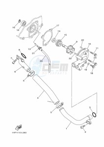 YFM700FWBD KODIAK 700 EPS (B5KV) drawing WATER PUMP