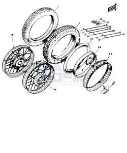 F9 A (-A) 350 drawing WHEELS_TIRES -- 72-73 F9_F9-A 350- -