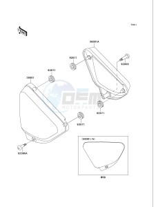 VN 750 A [VULCAN 750] (A6F) A6F drawing SIDE COVERS