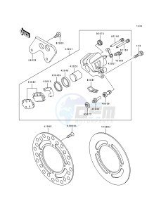 KX 80 R T [KX80 SMALL AND BIG WHEEL] (R1-T1) [KX80 SMALL AND BIG WHEEL] drawing REAR CALIPER