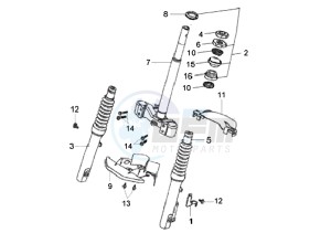 DD50 25KMH drawing FRONT FORK/ STEERING HEAD BEARING