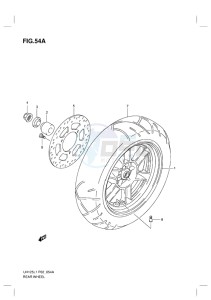 UH125 BURGMAN EU drawing REAR WHEEL (MODEL EXECUTIVE P19 AND RACING P19)