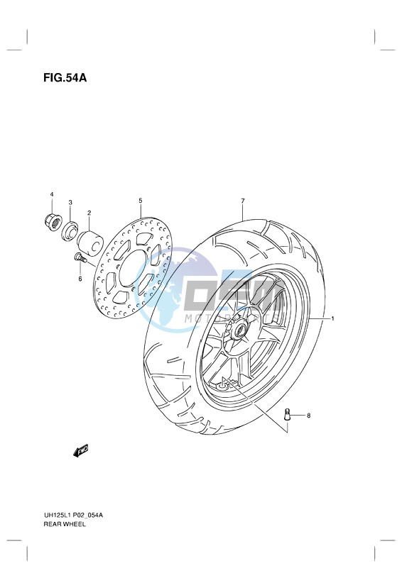 REAR WHEEL (MODEL EXECUTIVE P19 AND RACING P19)